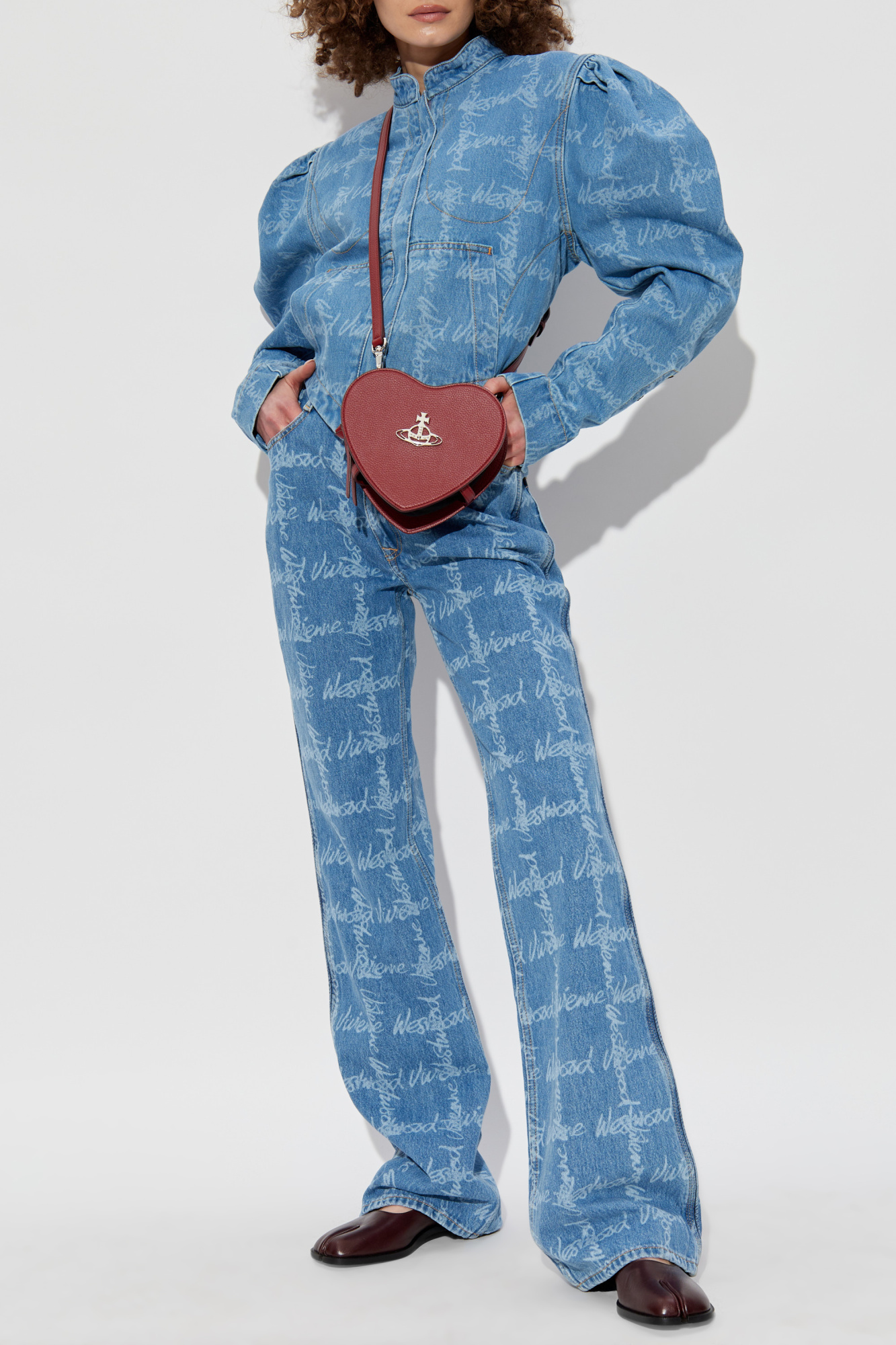 デニム・ジーパン VIVIENNE WESTWOOD Women Denim Pants 412532 1902002B W014I BL Ray 5 Pocket Jeans in VW-GRID-BLUE | Vivienne Westwood®